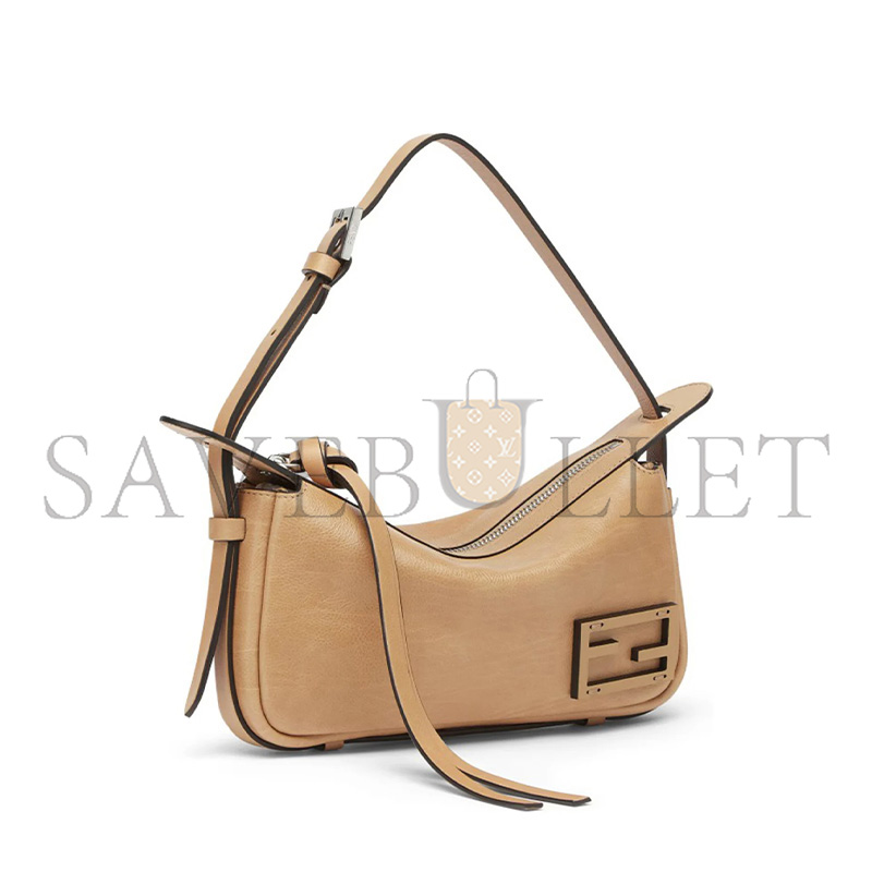 FENDI SIMPLY MINI LEATHER BEIGE 8BS097AS7AF1QD3 (22*12*4cm)